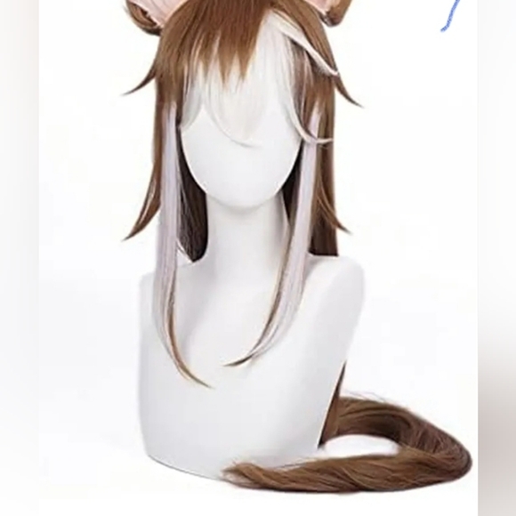 Nwt Brown and White Women's Hair Wig